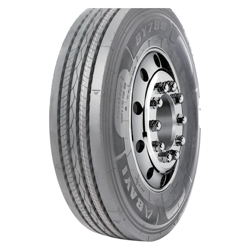 BY788 long-haul highway truck tire, 3/4 view
