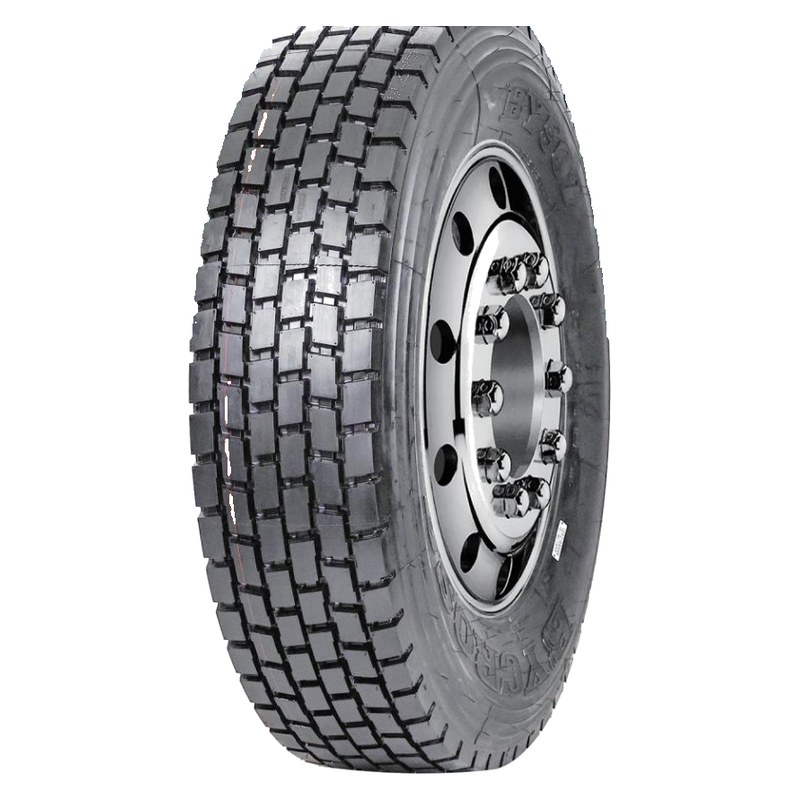 BY907 truck tyre, 3/4 view