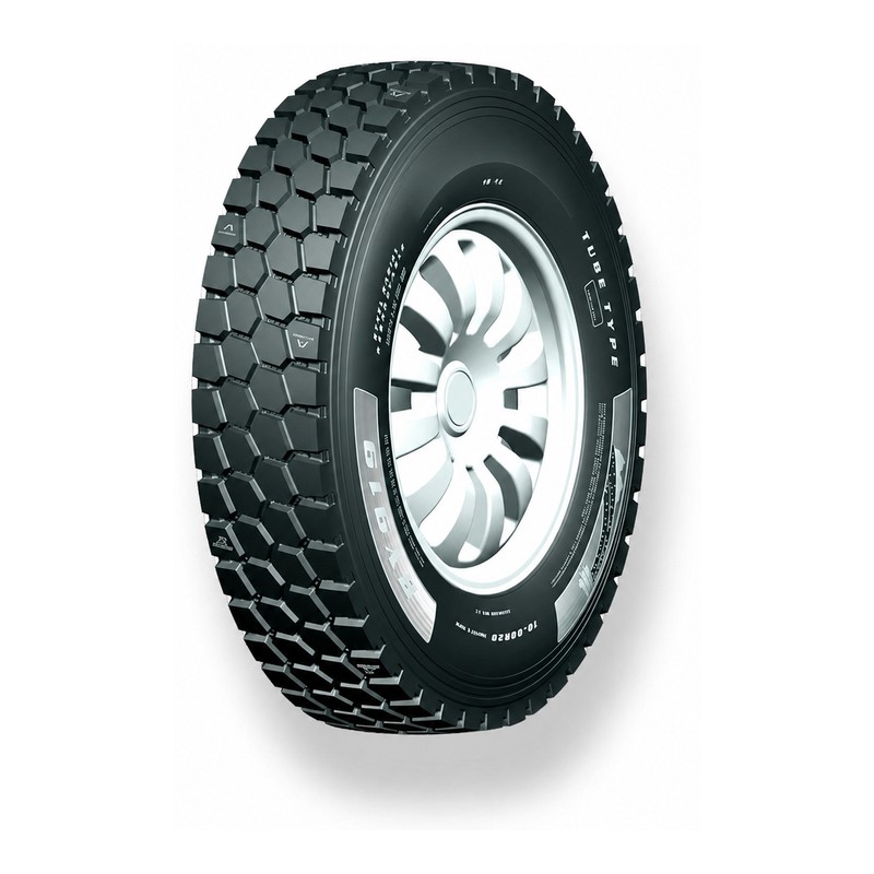 BY919 12.00R20 construction drive-position truck tire, 3/4 view